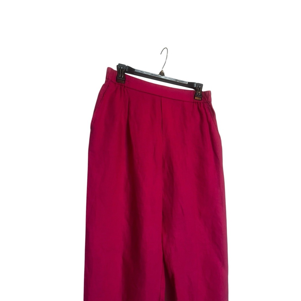 United Colors of Benetton Linen Pants M Pink Pull On Tapered - Picture 4 of 8